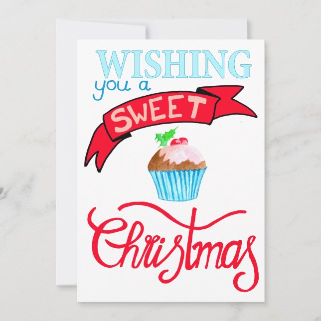 Invitación Wishing you a very sweet Christmas! (Anverso)