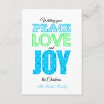 Invitación Wishing you peace love and Joy this Christmas<br><div class="desc">Wishing you peace love and Joy this Christmas</div>