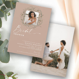 Invitación Wisps of Eucalyptus Greenery Photo Bridal Shower I