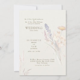 Invitación Wispy Botanam Ambos Padres Boda