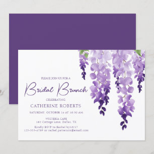 Invitación Wisteria acuarela   Brunch nupcial