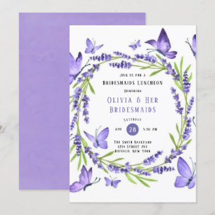 Invitación Wisteria & Butterflies Bridesmaids Luncheon