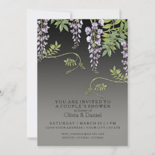 Invitación Wisteria de estilo Art Nouveau Ducha de Parejas Fl