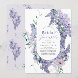 Invitación Wisteria Dusty Purple Watercolor Bridal Shower