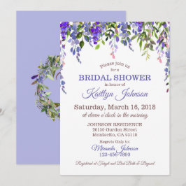 Invitación Wisteria Floral Moderno Boda