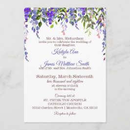 Invitación Wisteria Floral Moderno Boda