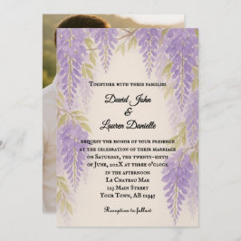 Invitación Wisteria Lane Photo Wedding Invitation