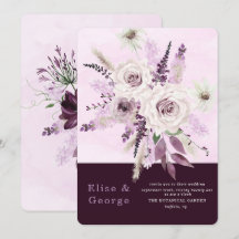 Wisteria Lavender Rosas Blancas Boda único