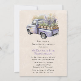 Invitación Wisteria púrpura Camión Vintage Bridesmaids Lunche