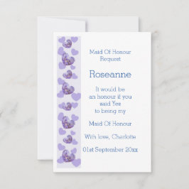 Invitación Wisteria Púrpura, Corazón De Pie De Honor