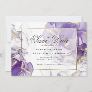 Invitación Wisteria Salvaje Oro Abstracto