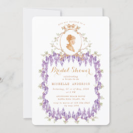 Invitación Wisteria Vintage Regencia Floral Ducha Bridal