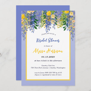 Invitación Wisteria Watercolor Floral Bridal Shower