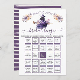 Invitación Witch Bridal Shower Find the Guest BINGO