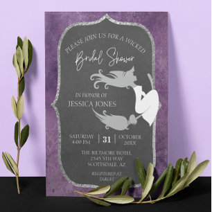 Invitación Witch Bridal Shower Halloween Octubre
