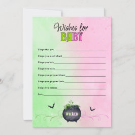 Invitación Witch Halloween Baby Shower quiere un juego para b