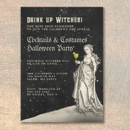 Invitación Witch Theme Halloween Cocktail Fiesta