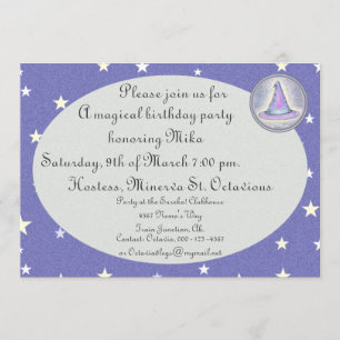Invitación Witch Wizard Pagan Gorra Magic