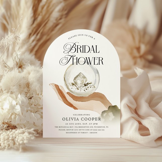 Invitación Witchcore Mystical Crystals & Stars Bridal Shower (Subido por el creador)