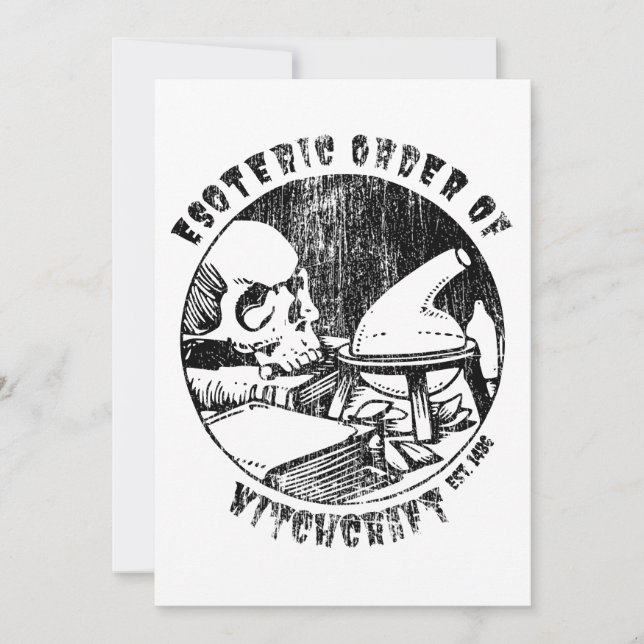 Invitación Witchcraft Magic Order Occult Witch Alchemist (Anverso)