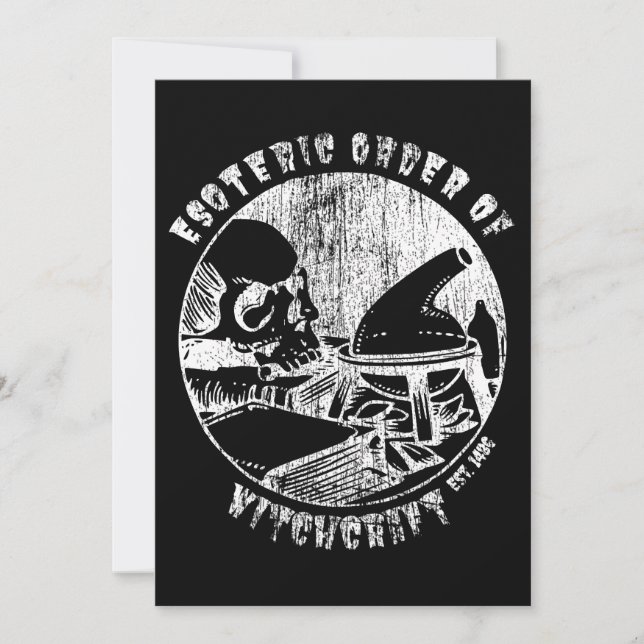 Invitación Witchcraft Magic Order Occult Witch Alchemist (Anverso)