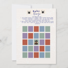 Invitación Witchy Halloween Baby Shower Bingo