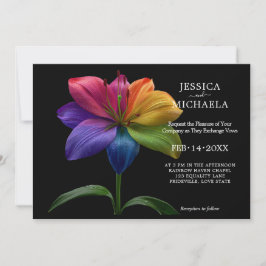 Invitación 🌈 With photo Technicolor Love 