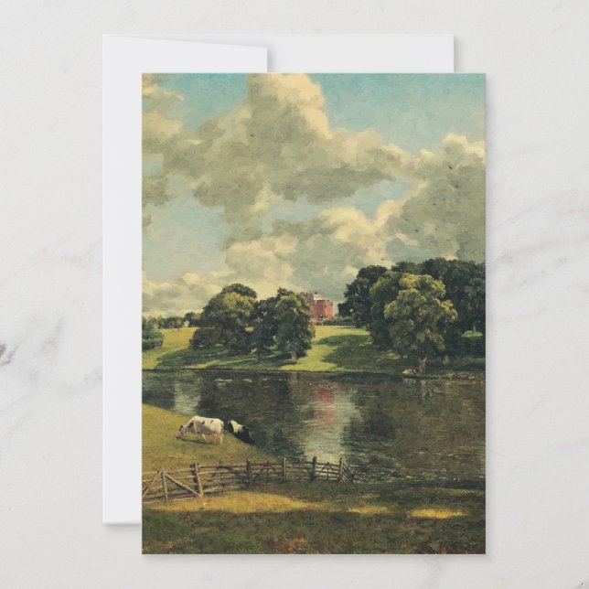 Invitación Wivenhoe Park por John Constable (Anverso)