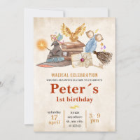 Wizard School Themed Birthday Party Invitation