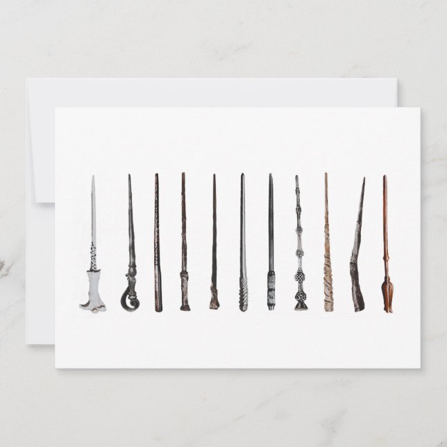 Invitación Wizard Wands (Anverso)