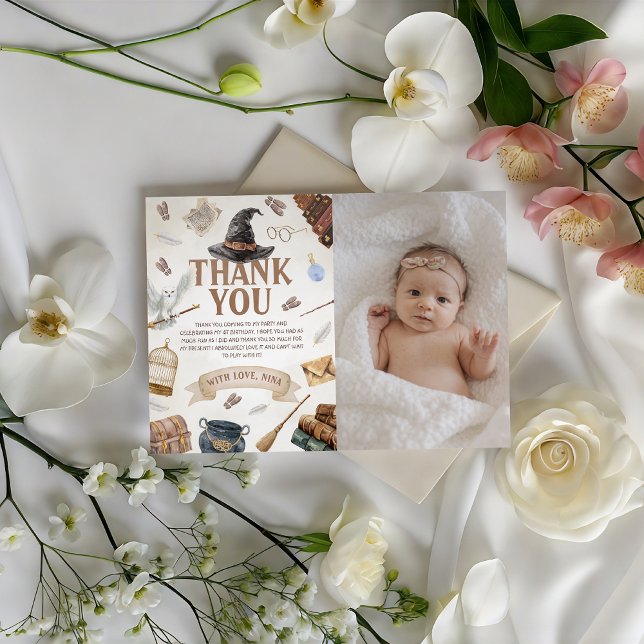 Invitación Wizards Photo Thank You Card (Subido por el creador)