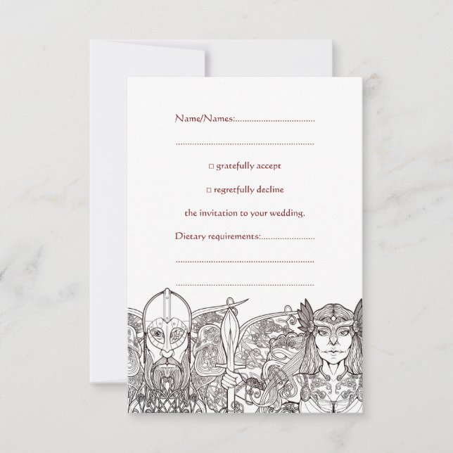 Invitación Woden & Fríge Wedding RSVP (Anverso)