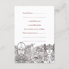 Invitación Woden & Fríge Wedding RSVP