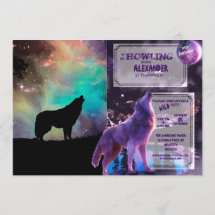 Invitación Wolf gritando en el universo