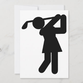 Invitación Woman Golfer - Símbolo de golf