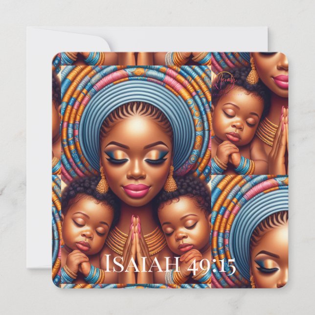 Invitación Women and child Isaiah 49:15: (Anverso)
