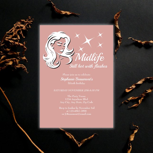 Invitación Women's Funny Midlife Still Hot 50th Birthday (Subido por el creador)