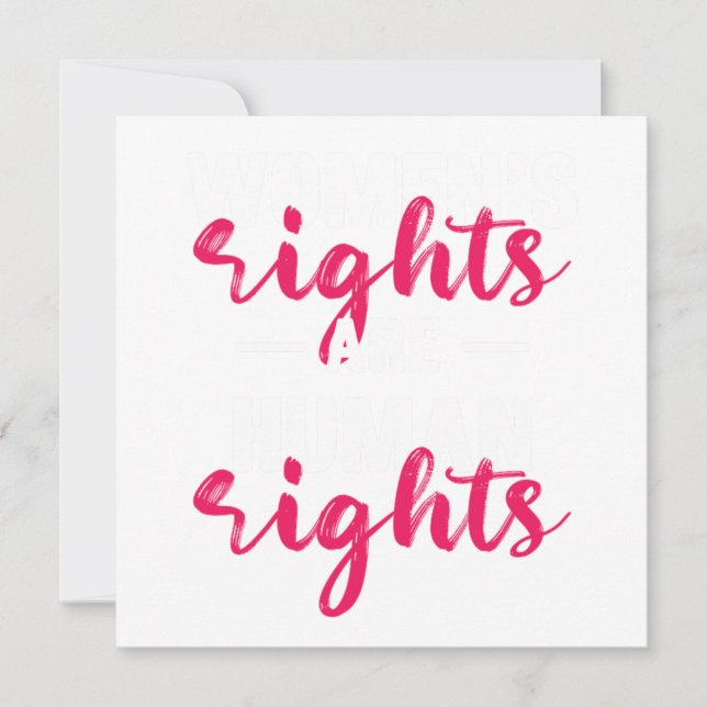 Invitación Womens Rughts Are Human Rights Feminist Feminism G (Anverso)