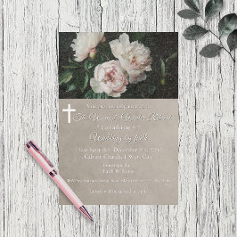 Invitación Women's Winter Retreat Beige Floral Church
