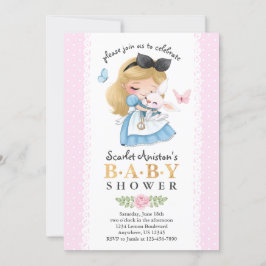 Invitación Wonderland Chica Baby Shower