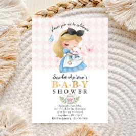 Invitación Wonderland Chica Baby Shower