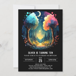 Invitación Wonderland Grove Whimsical Birday