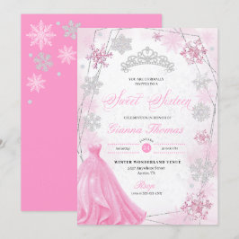 Invitación Wonderland Snowflake Sweet 16