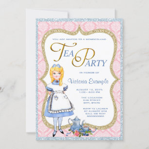 Invitación Wonderland Tea Fiesta