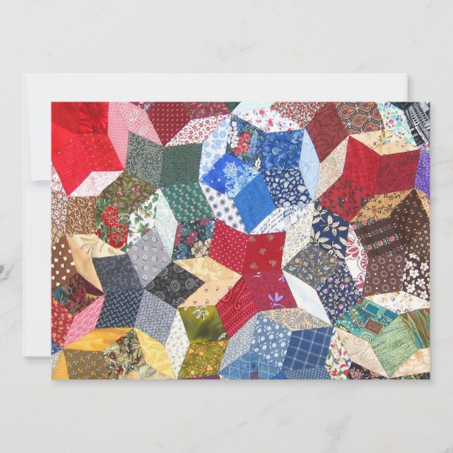 Invitación Wonky Star Quilt (Anverso)