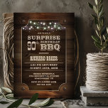 Invitación Wood Surprise 90th Birthday BBQ<br><div class="desc">Invite a sus amigos y seres queridos con esta elegante invitación a la barbacoa de 90 años de madera que incluye un área de texto de personalizable que le permite incluir sin esfuerzo todos los detalles necesarios para su especial celebración sorpresa de cumpleaños para el invitado de honor, incluyendo la...</div>