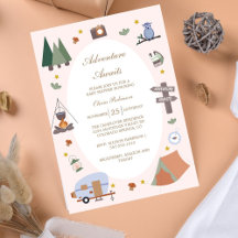 Woodland Adventure espera el camping Baby Shower