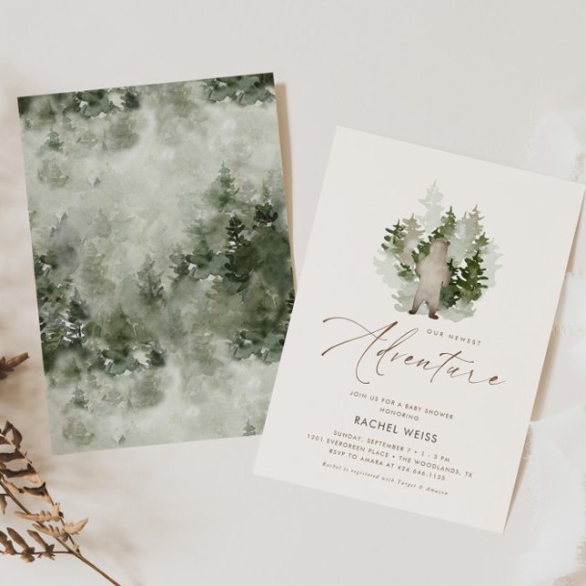 Invitación Woodland Adventure Gender Neutral Baby Shower (Subido por el creador)
