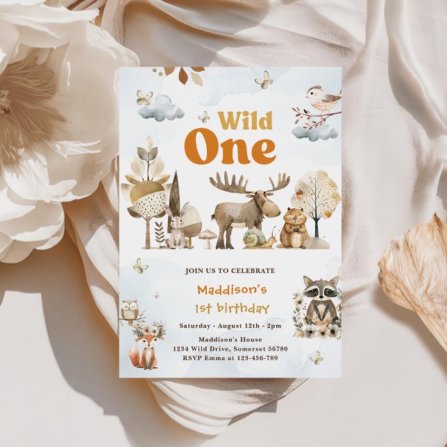 Invitación Woodland Animals 1er Fiesta de cumpleaños (Subido por el creador)