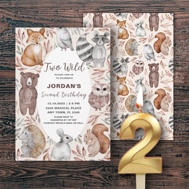 Invitación Woodland Animals 2º Fiesta de cumpleaños (Subido por el creador)